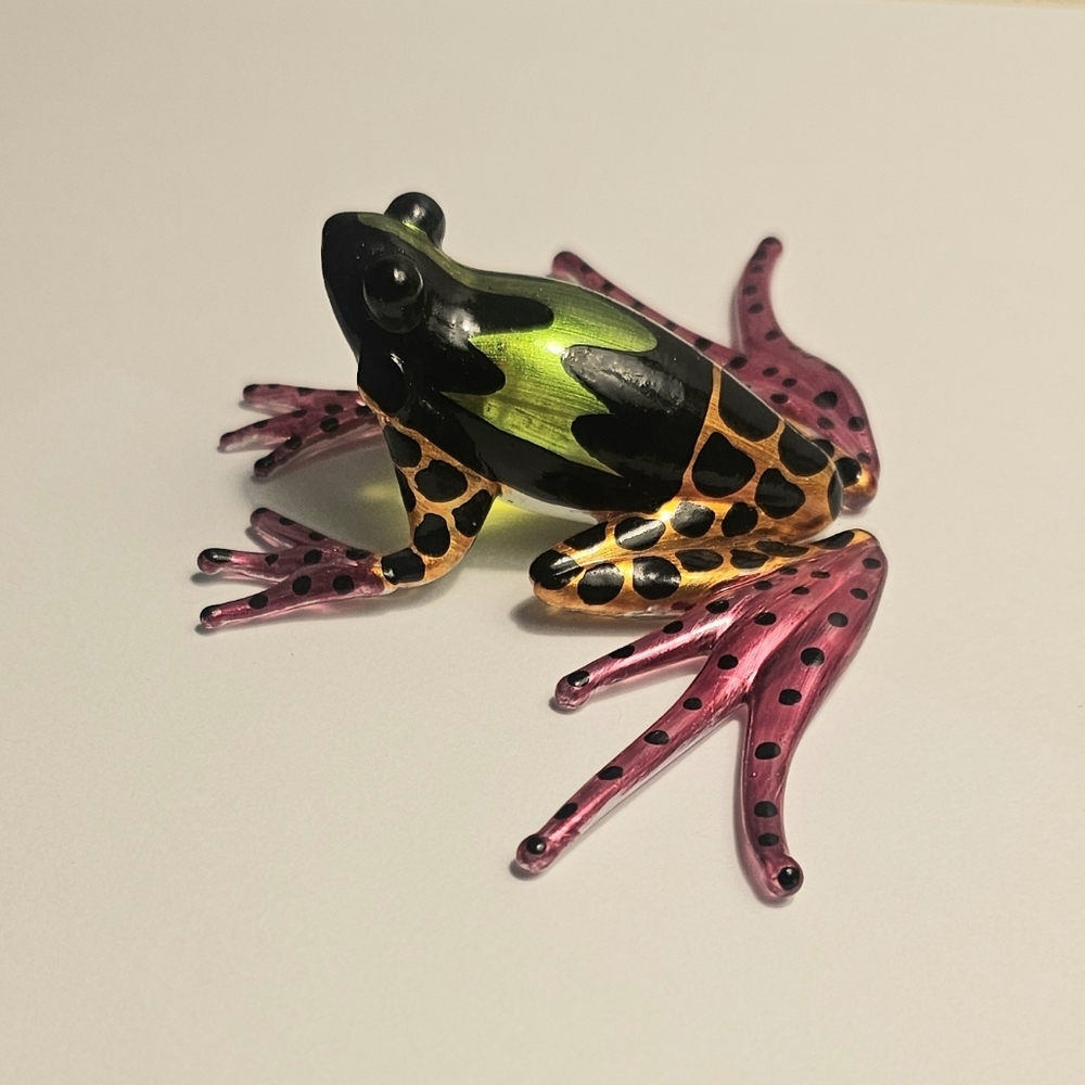 Handmade ZOOCRAFT Blown Glass Frog Figurine